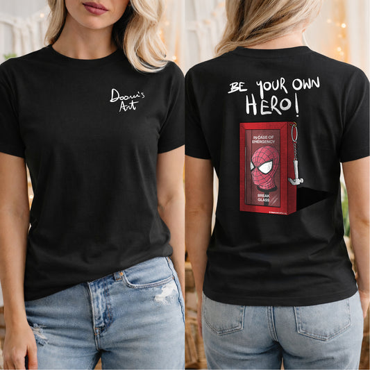 T-SHIRT MASK Break the glass stampa fronte e retro Nera#chooseurcolor