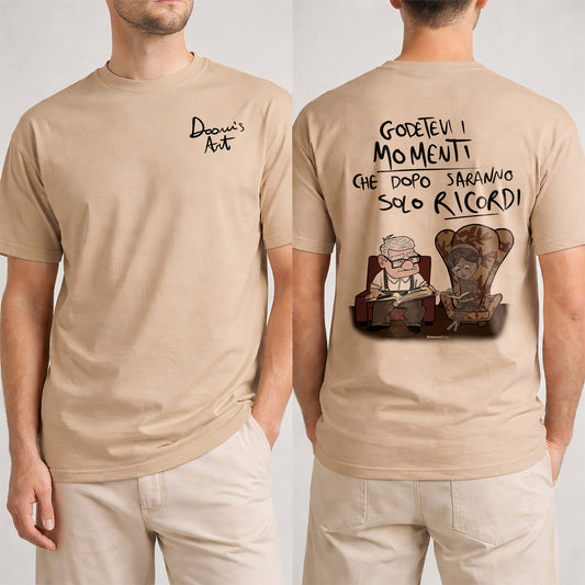 T-SHIRT RICORDI Stampa fronte e retro SABBIA #chooseurcolor