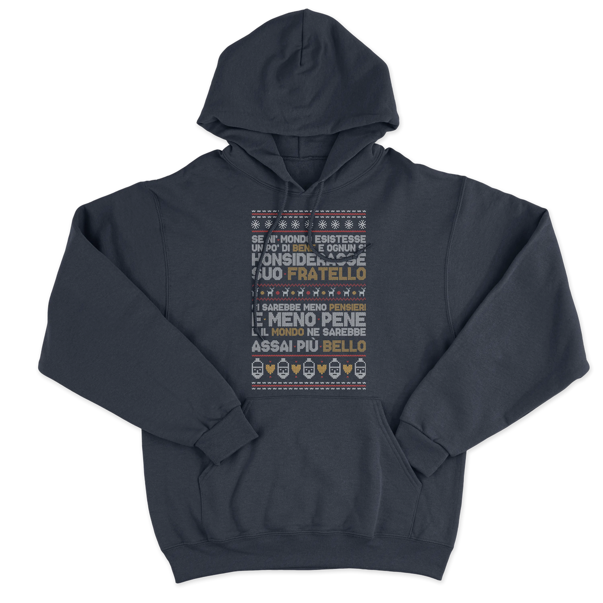 CUC FELPA CAPPUCCIO Poesia Natalizia - PERSONAGGI FAMOSI - Natale - Patchani - #chooseurcolor