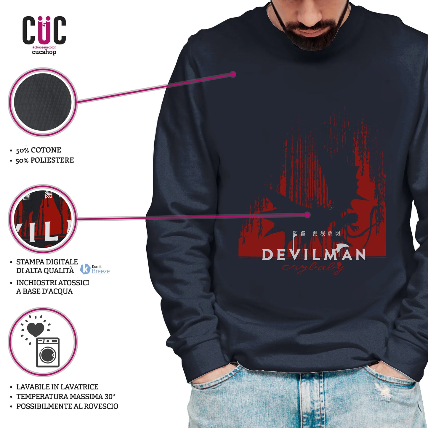 CUC GIROCOLLO Devilman Cry - Unisex - ANIME MANGA #chooseurcolor