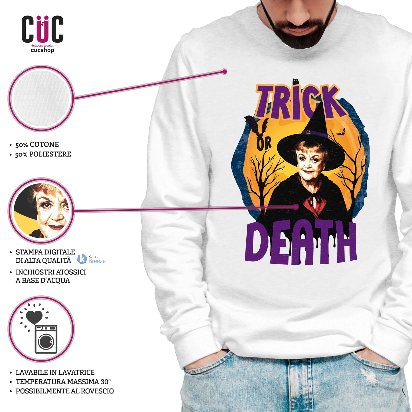 CUC GIROCOLLO Trick or Death Jess - Unisex - SERIE TV - Halloween - Divertente - #chooseurcolor