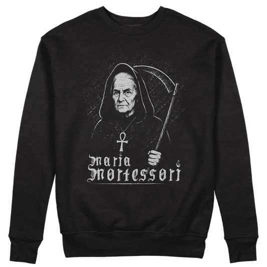 CUC GIROCOLLO Maria Mortessori - Unisex - PERSONAGGI FAMOSI - Black Metal - Divertente - #chooseurcolor