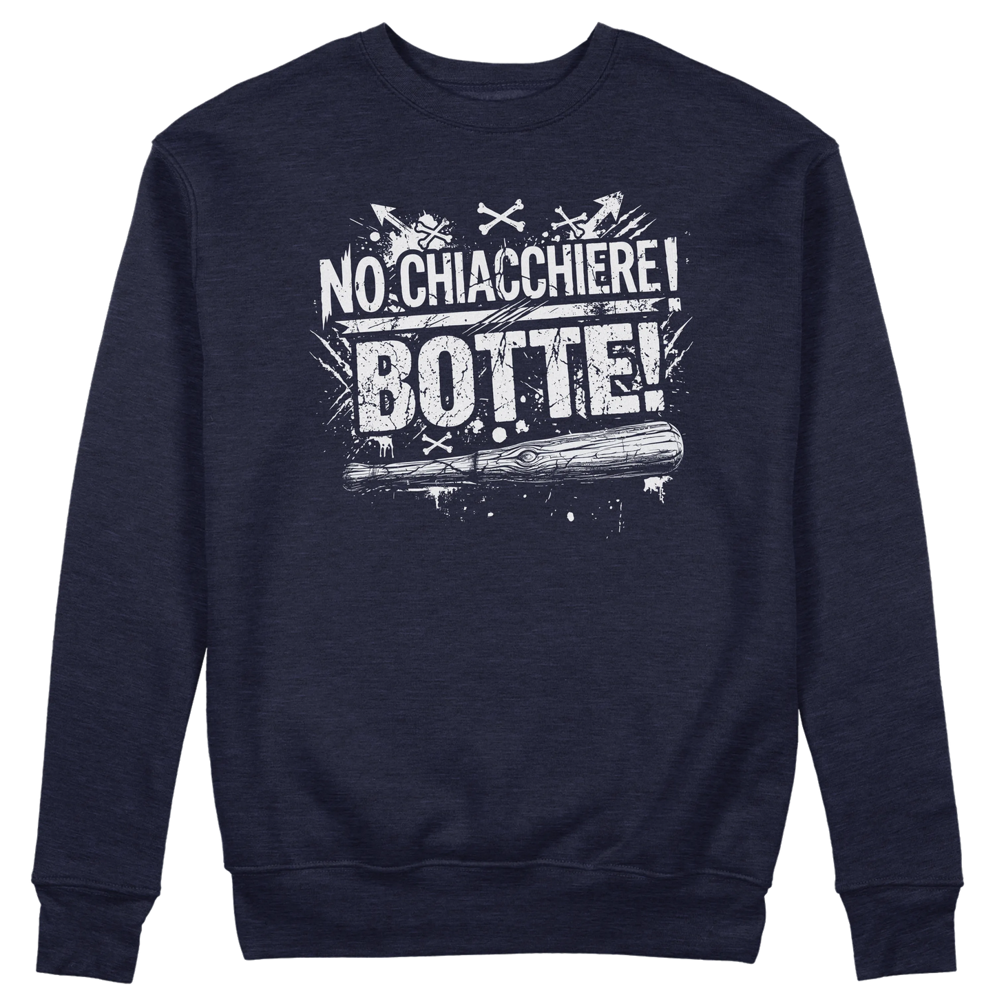 CUC GIROCOLLO NO CHIACCHIERE! BOTTE! - Unisex - MUSICA - CITAZIONE - DIVERTENTE - #chooseurcolor