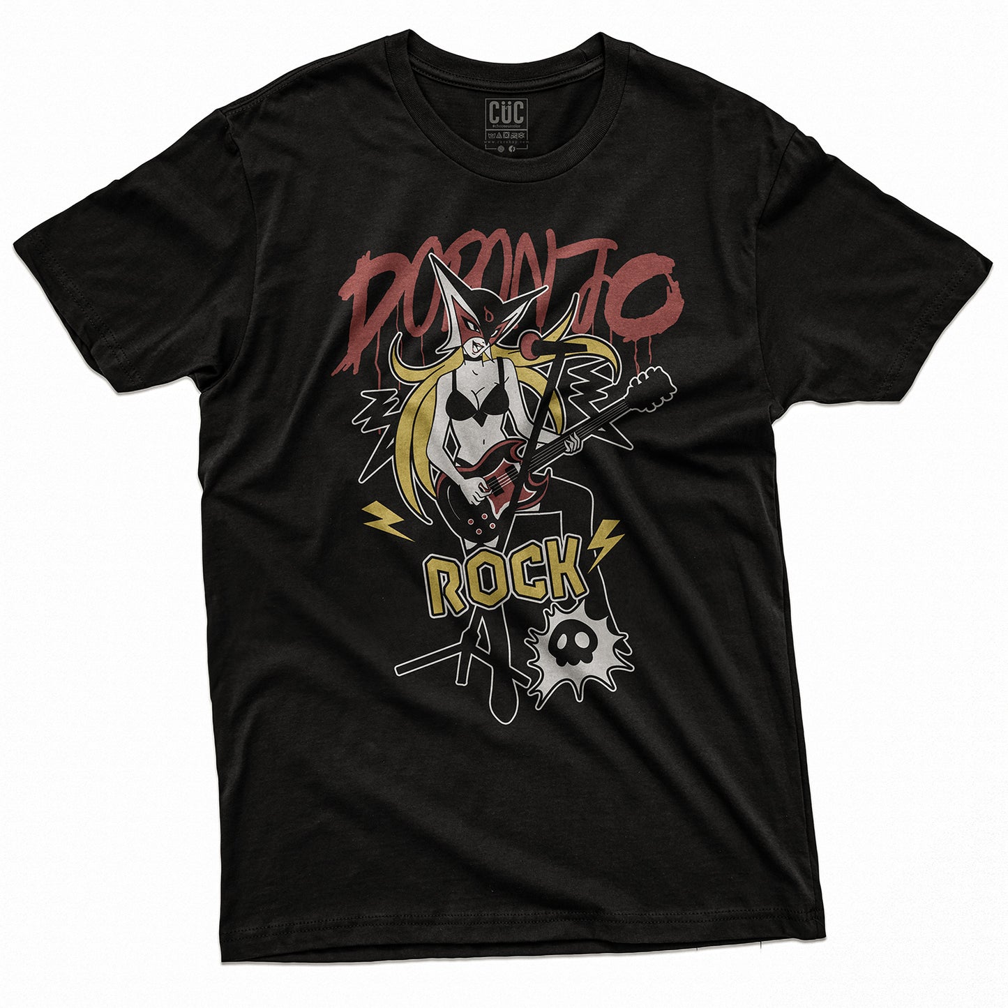 CUC T-Shirt DORONJO ROCK BLACK - Yattaman - Cartoon anni 80 #chooseurcolor