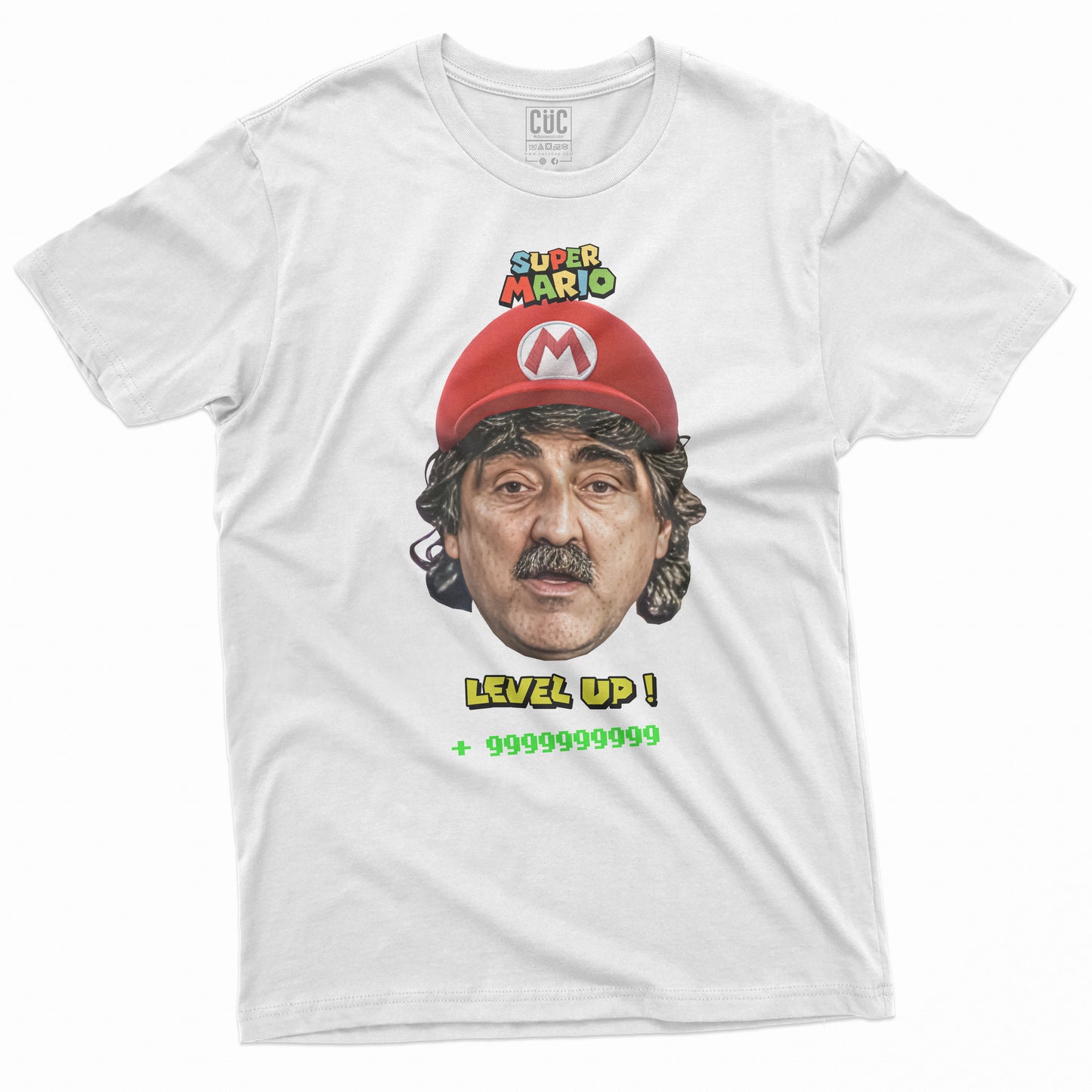 CUC T-Shirt BAFFO - Super Mario - Da Crema - Level Up #chooseurcolor - CUC chooseurcolor