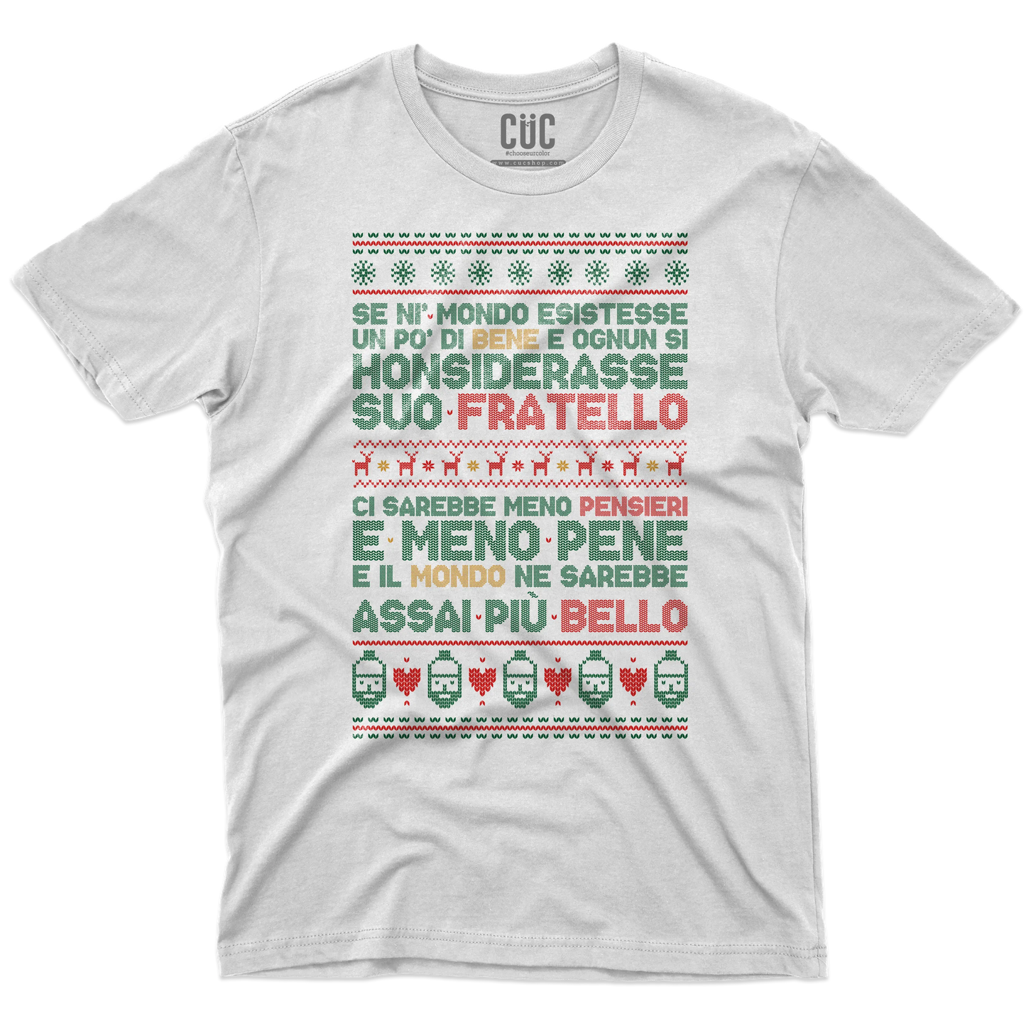 CUC T-SHIRT Poesia Natalizia - PERSONAGGI FAMOSI - Natale - Patchani - #chooseurcolor
