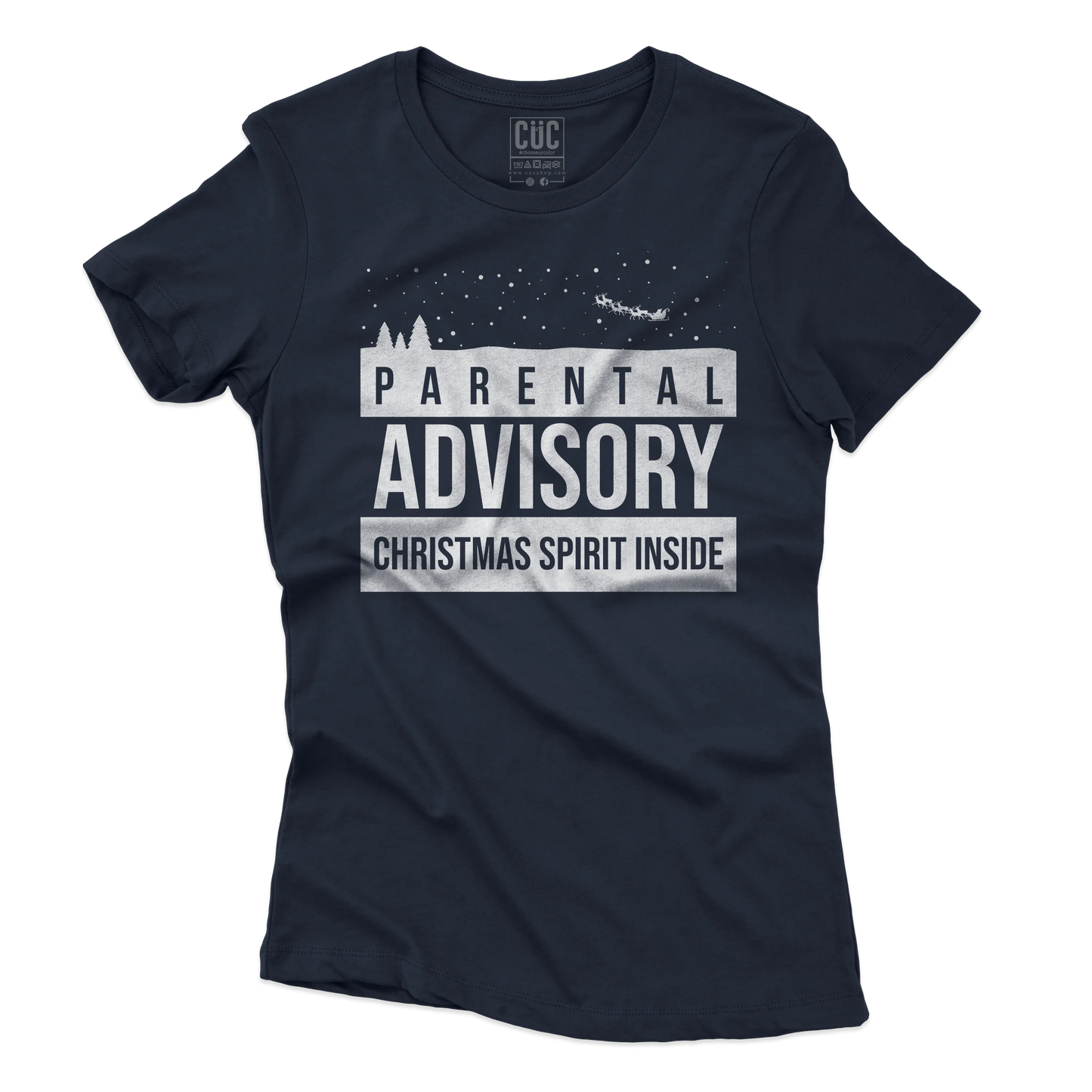 CUC T-SHIRT Parental Advisory Christmas Spirit Inside - Natale - Divertente - #chooseurcolor