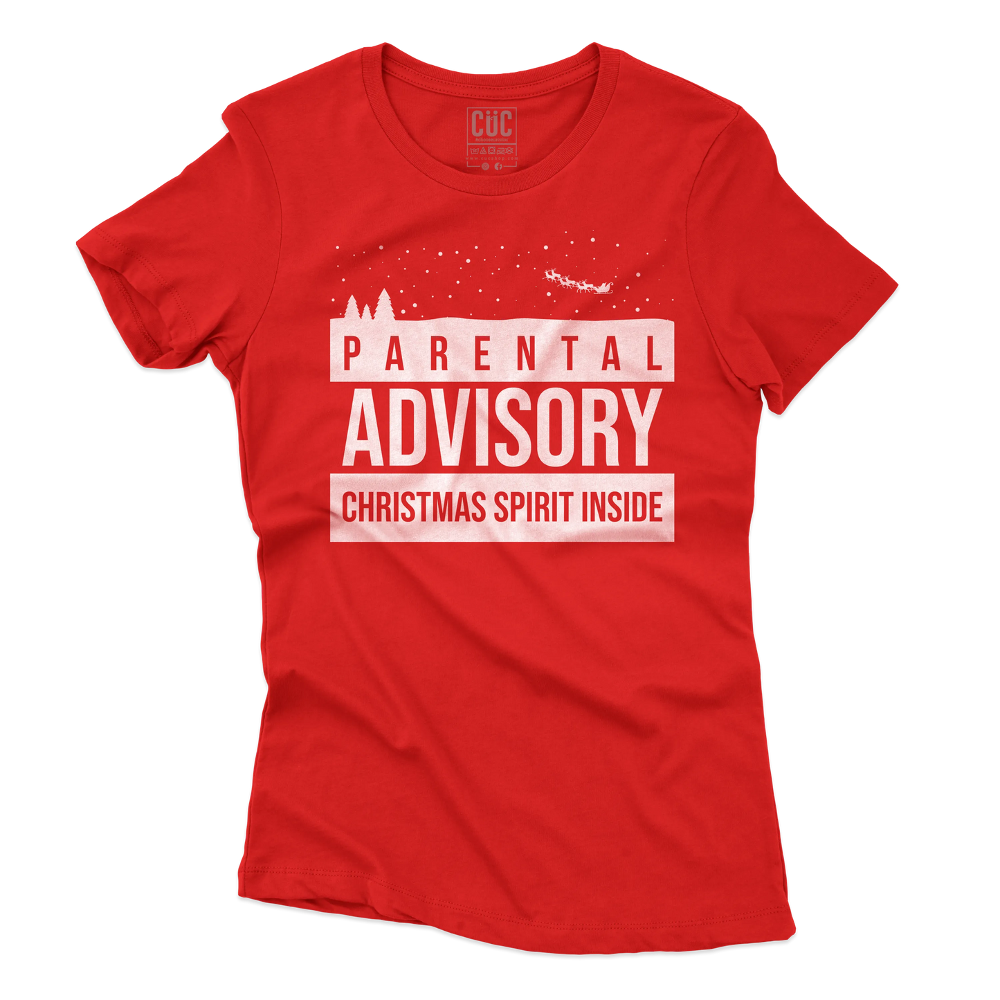 CUC T-SHIRT Parental Advisory Christmas Spirit Inside - Natale - Divertente - #chooseurcolor