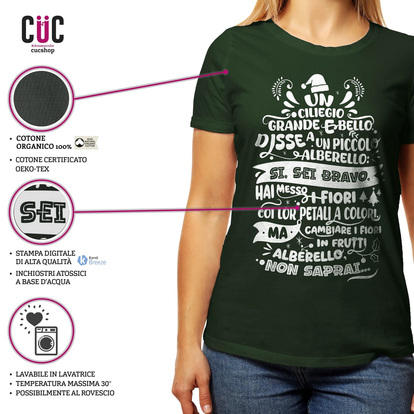 CUC T-SHIRT MARIANGELA Poesia Natalizia - FILM Fantozzi - Cult - #chooseurcolor