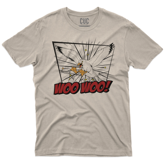 CUC T-SHIRT CON LE ZAMPE DAVANTI - PERSONAGGI FAMOSI - IL BECCO WOO WOO - Divertente - Gabbiani - #chooseurcolor