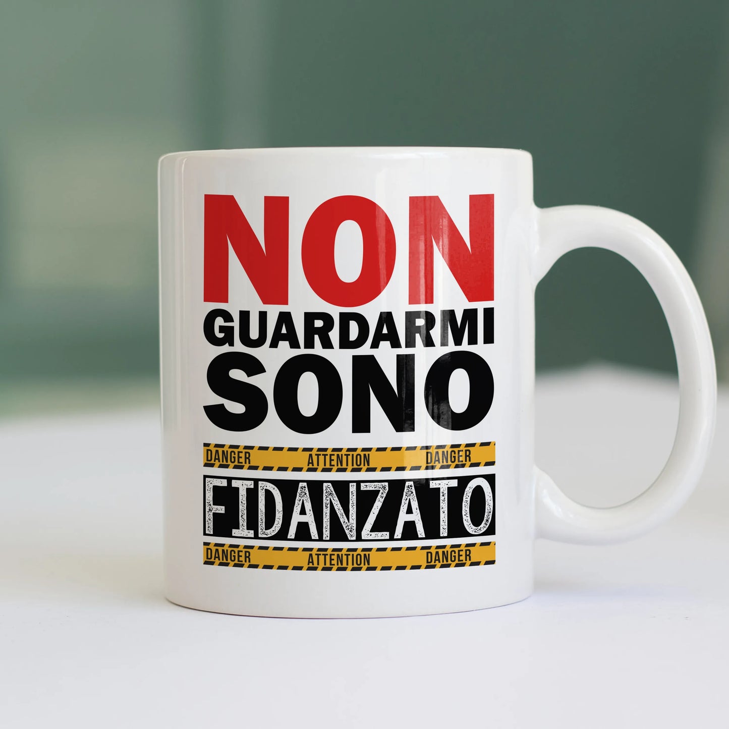 CUC TAZZA IN CERAMICA Non guardarmi sono fidanzato - SAN VALENTINO - Divertente - Regalo - #chooseurcolor