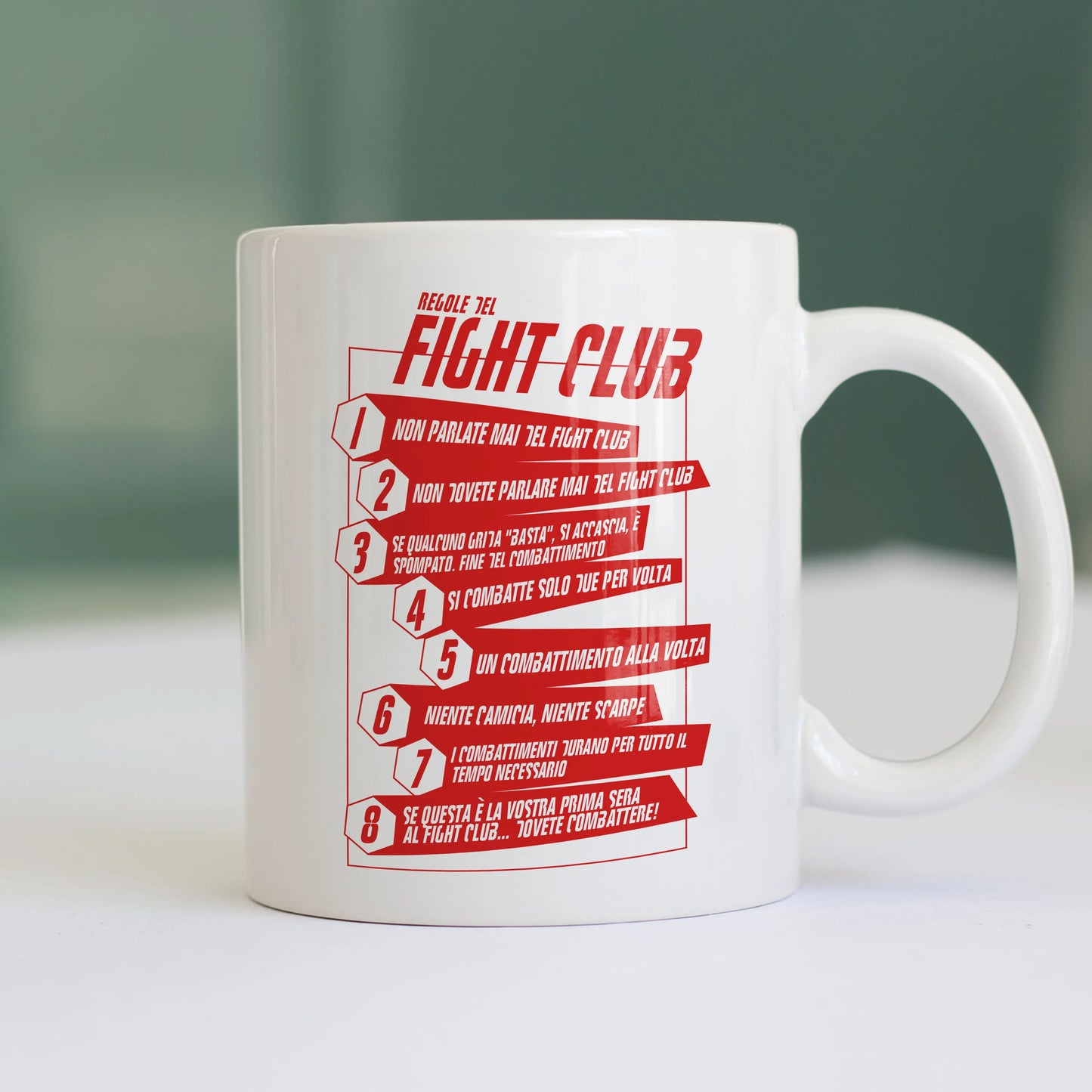 CUC TAZZA IN CERAMICA Regole del Fight Club - FILM - Cult - #chooseurcolor