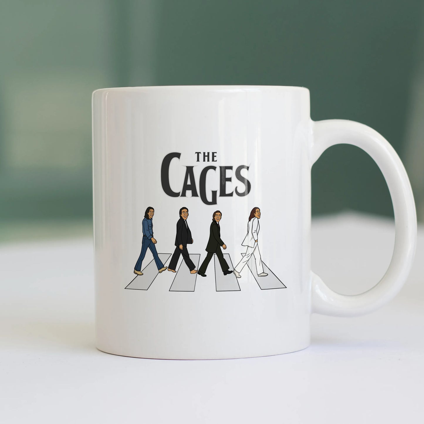 CUC TAZZA IN CERAMICA THE CAGES - FILM - MUSICA - PERSONAGGI FAMOSI - Divertente - Nicolas Cage - Beatles - Abbey Road - #chooseurcolor