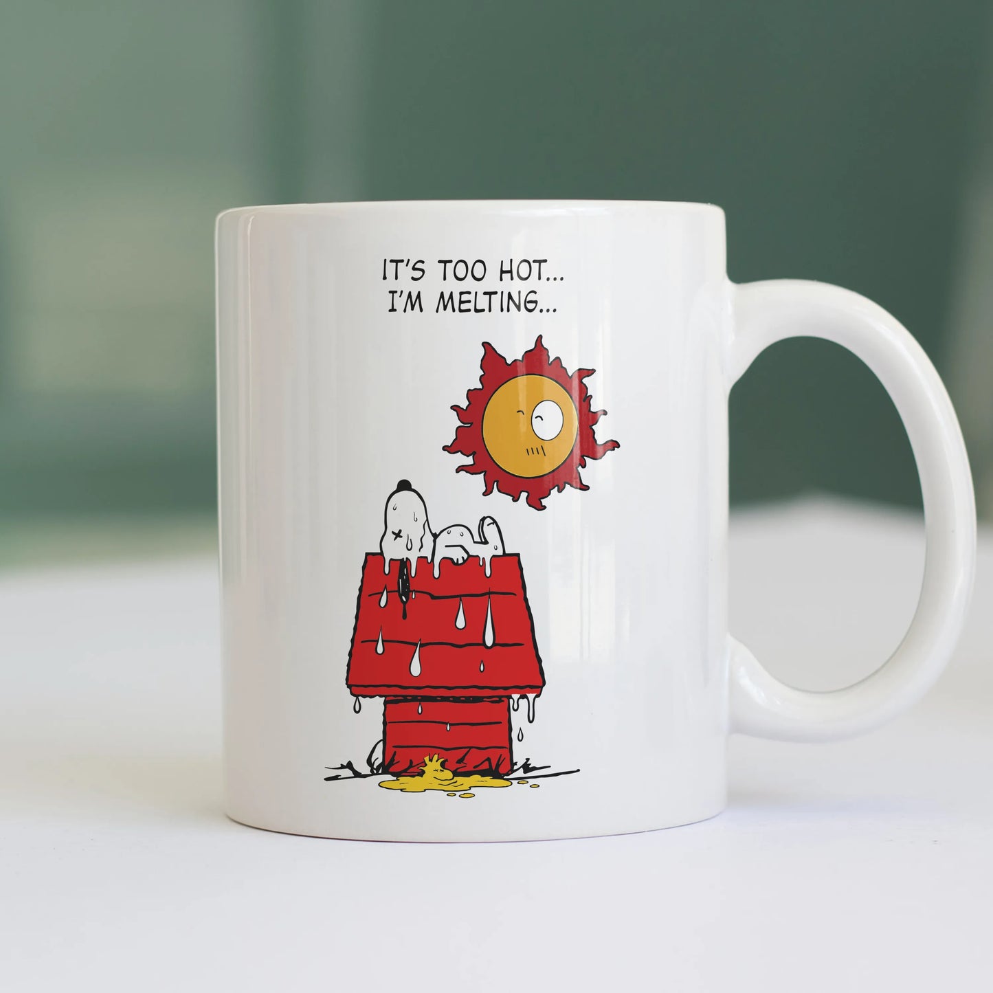CUC TAZZA IN CERAMICA Melting Snoopy - Pollon Crossover - Estate - Caldo - Cambiamento Climatico - Divertente - #chooseurcolor