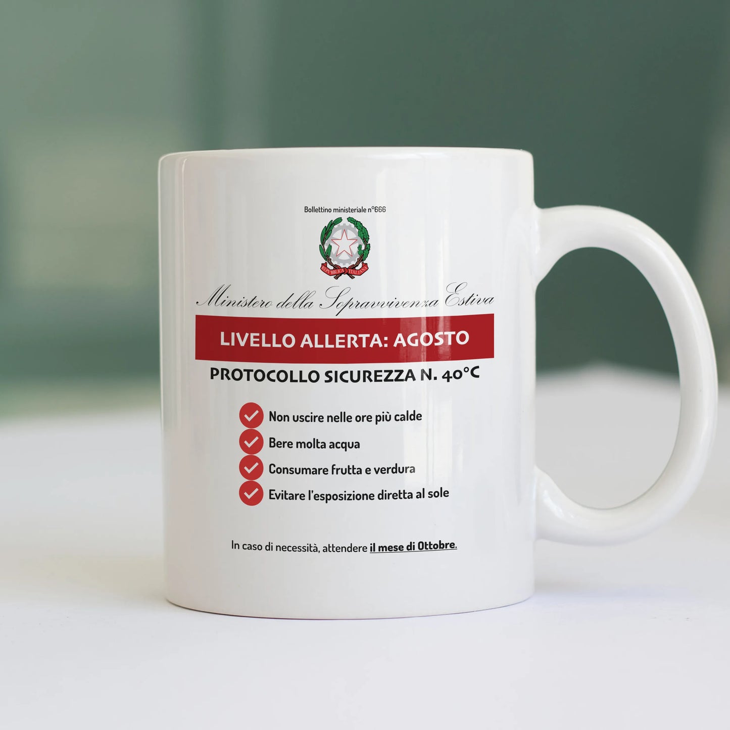 CUC TAZZA IN CERAMICA RACCOMANDAZIONI ESTIVE - PERSONAGGI FAMOSI - Estate - Divertente - Sopravvivenza - #chooseurcolor