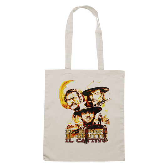 SHOPPER BUONO BRUTTO CATTIVO vintage poster FILM CULT Sabbia #chooseurcolor