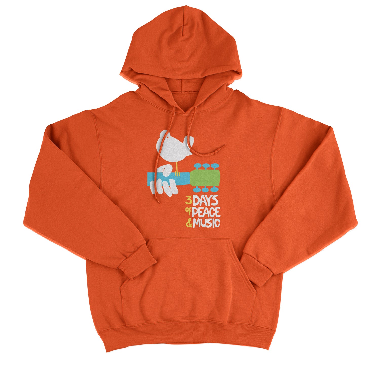 FELPA CAPPUCCIO Woodstock Poster festival Arancione #chooseurcolor