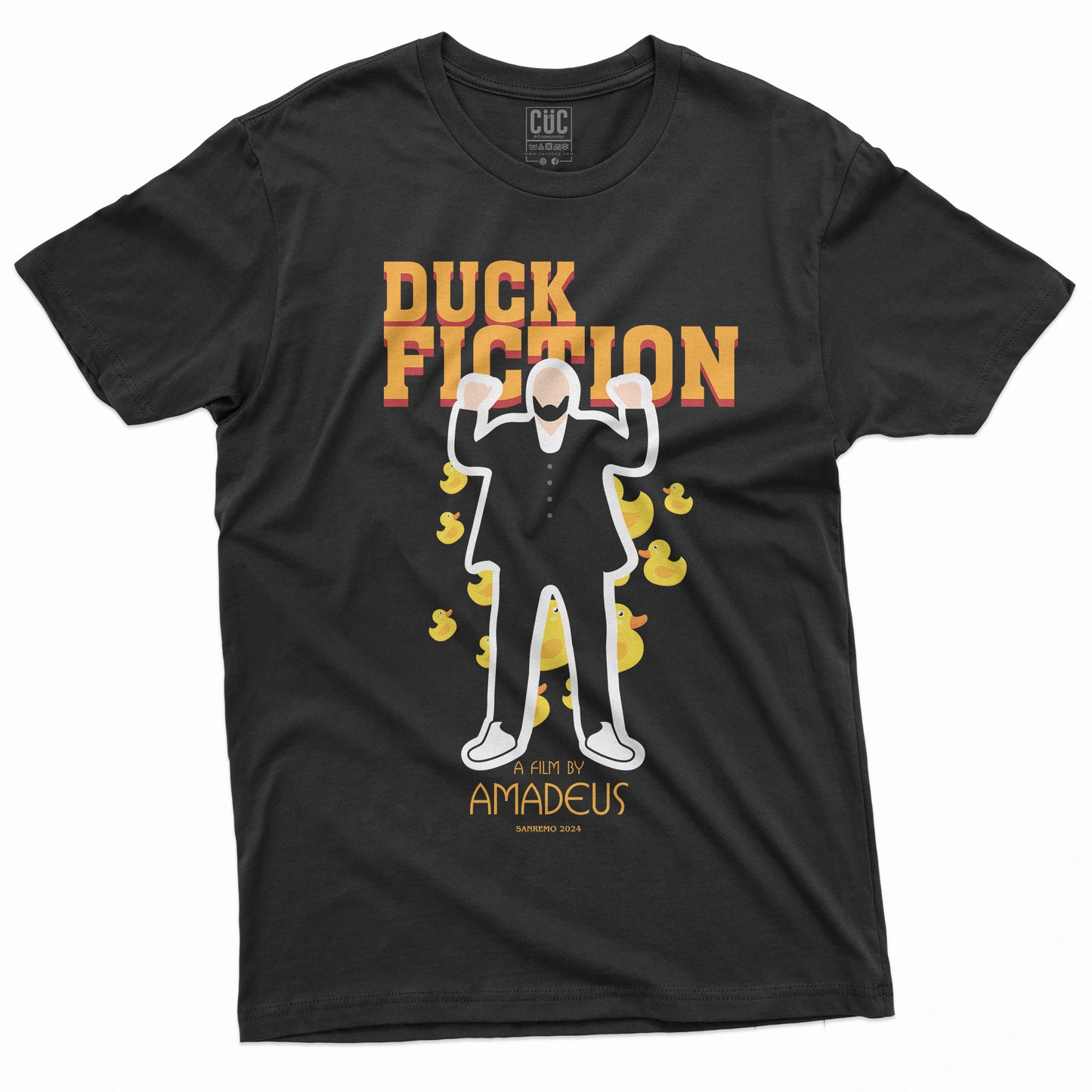 CUC T-Shirt DUCK FICTION - J Travolta Sanremo2024 - Ballo del Qua Qua - trash #chooseurcolor