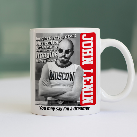 Tazza JOHN LIENIN MOSCOW - immagine all comunist #chooseurcolor