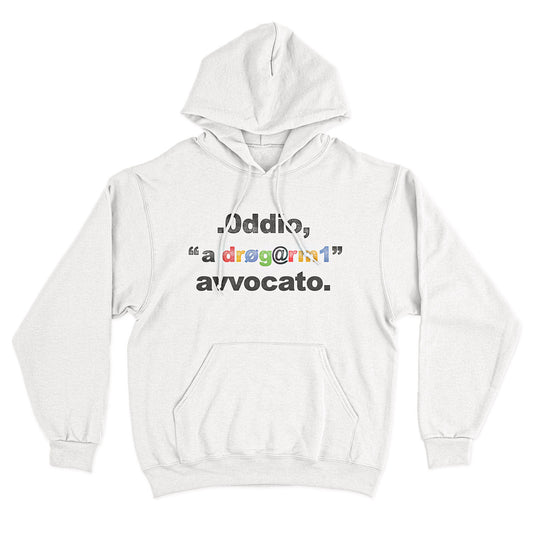 CUC Felpa Cappuccio ODDIO AVVOCATO - Ugip - Divertente #chooseurcolor