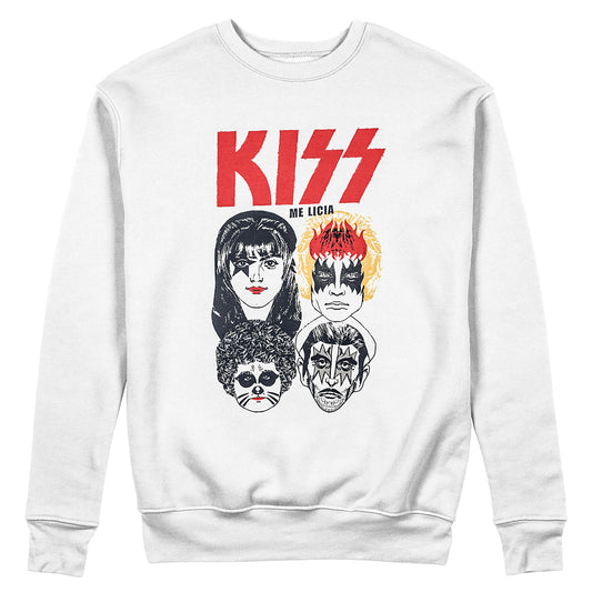 CUC Felpa Girocollo KISS ME LICIA POKER - Anni 80 Crossover - Divertente #chooseurcolor