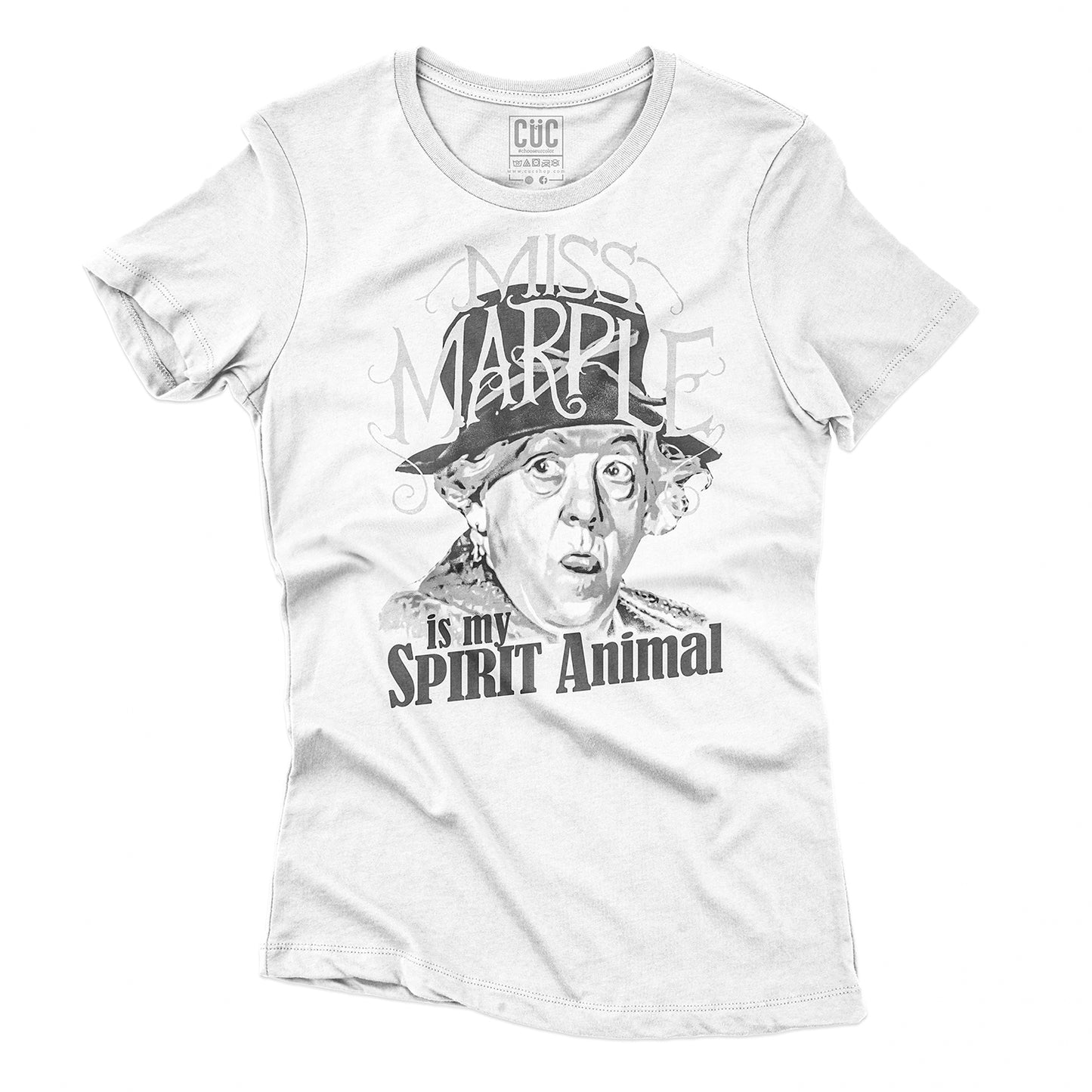 CUC T-Shirt MISS MARPLE - Spirito Guida - Agatha Christie - Divertente #chooseurcolor