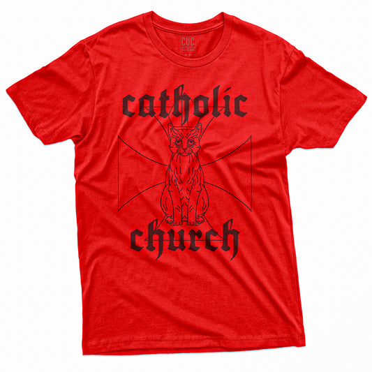 CUC T-Shirt CAT HOLIC CHURCH - Gatti - divertente #chooseurcolor