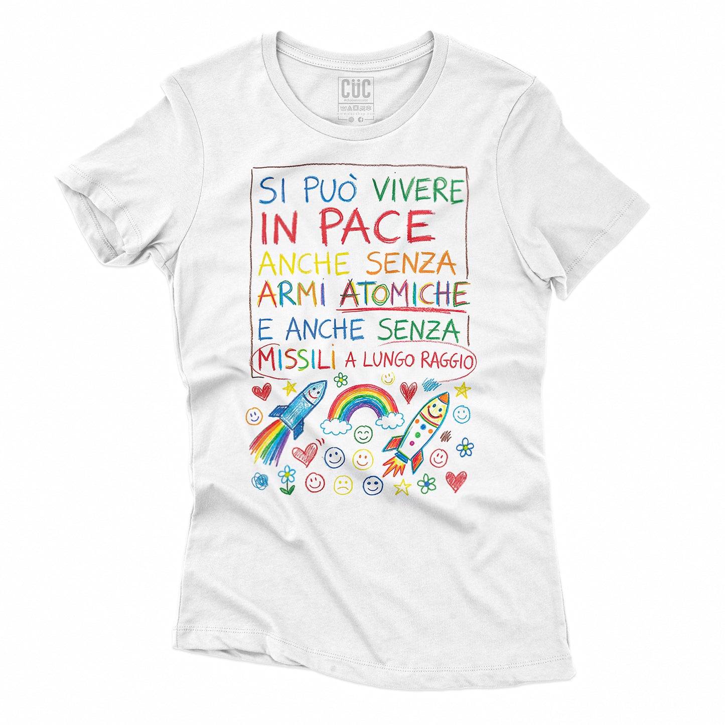 T-SHIRT CUC SI PUO VIVERE SENZA BOMBE - Ministri naïf - Divertente #chooseurcolor
