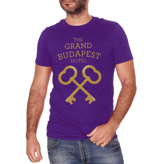Dark Slate Blue T-Shirt Grand Budapest Hotel Chains Logo - FILM CucShop