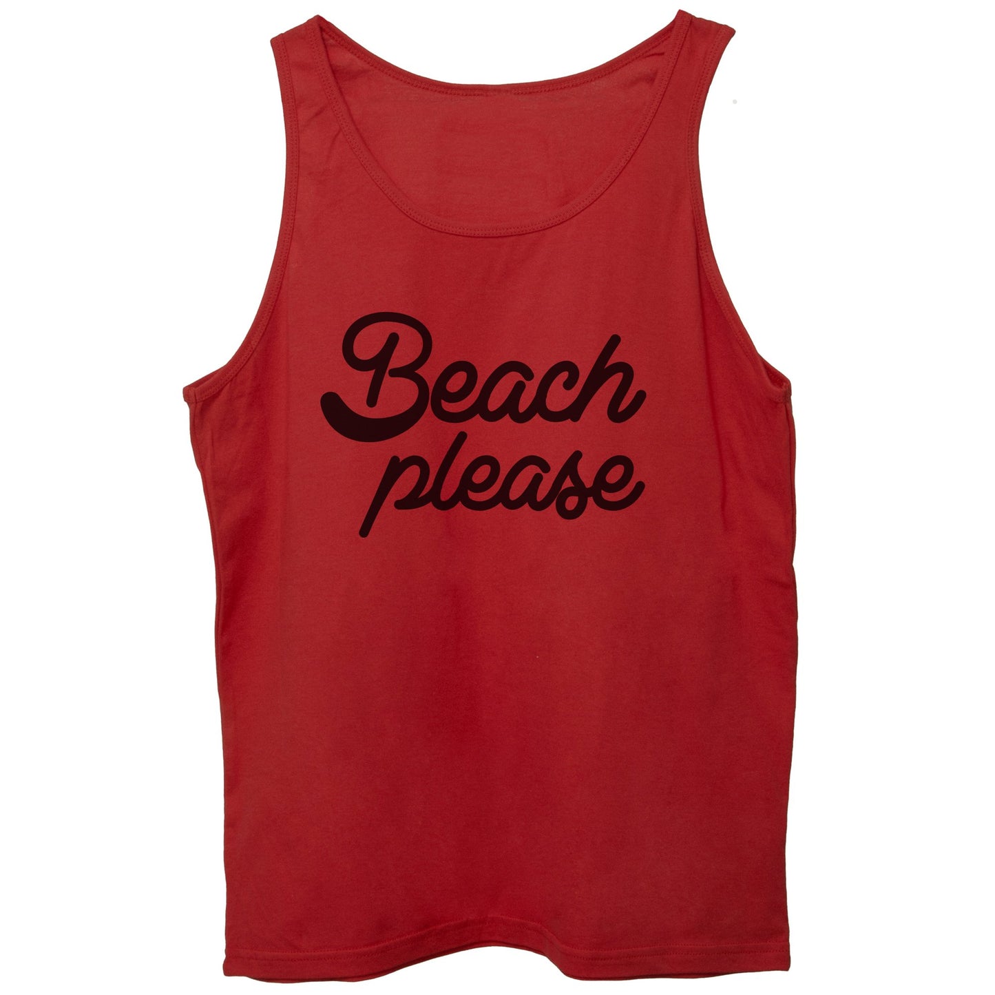 Brown Canotta Beach Please Funny Divertente Summer Estate - SOCIAL CucShop