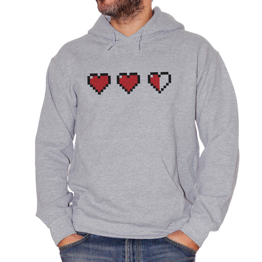 Felpa cappuccio CUC - bar life heart cuore sole amore pixel love #chooseurcolor - CUC chooseurcolor