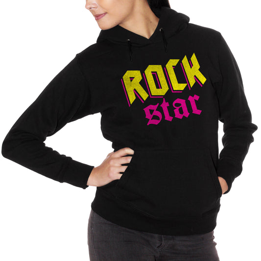 Black Felpa Cappuccio Rock Star Musica Rock and Roll - Music Choose ur Color CucShop
