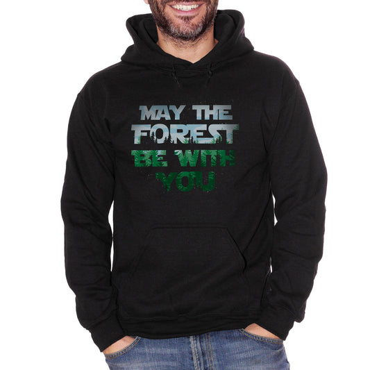 Black Felpa Cappuccio Forest Nature Jedi Divertente Forza Star Wars - Funny Choose ur color CucShop