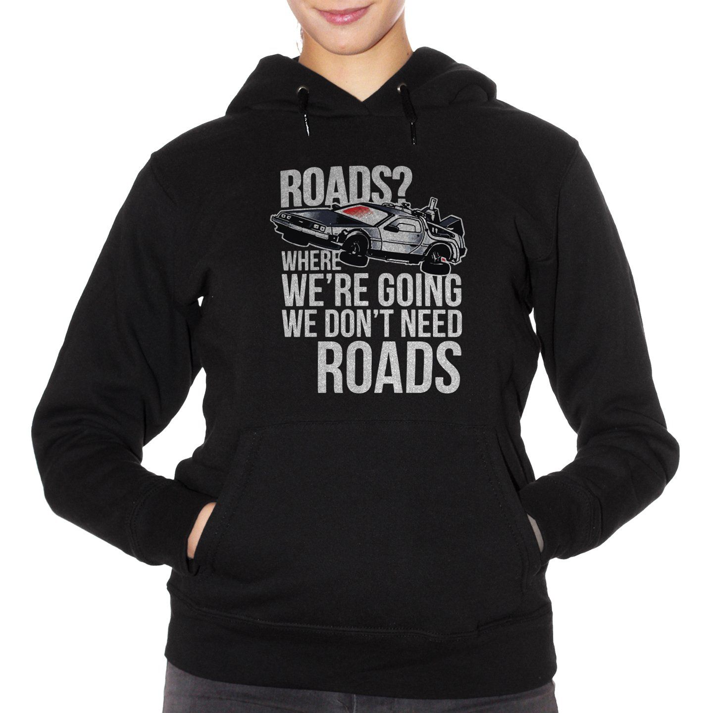 Black Felpa Delorean Strade Ritorno Al Futuro - FILM Choose ur color CucShop