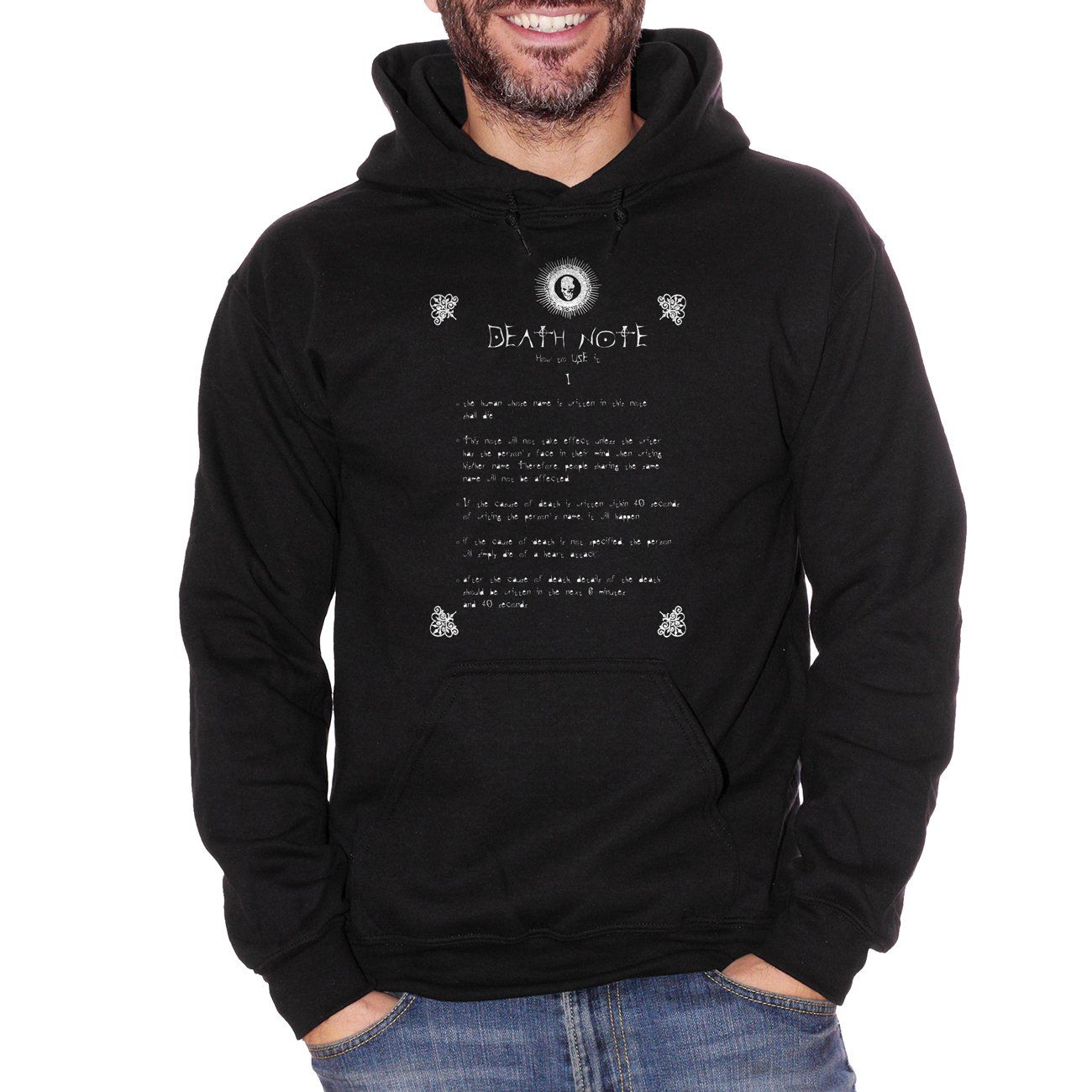 Black Felpa Death Note Rules - CARTOON Choose ur color CucShop