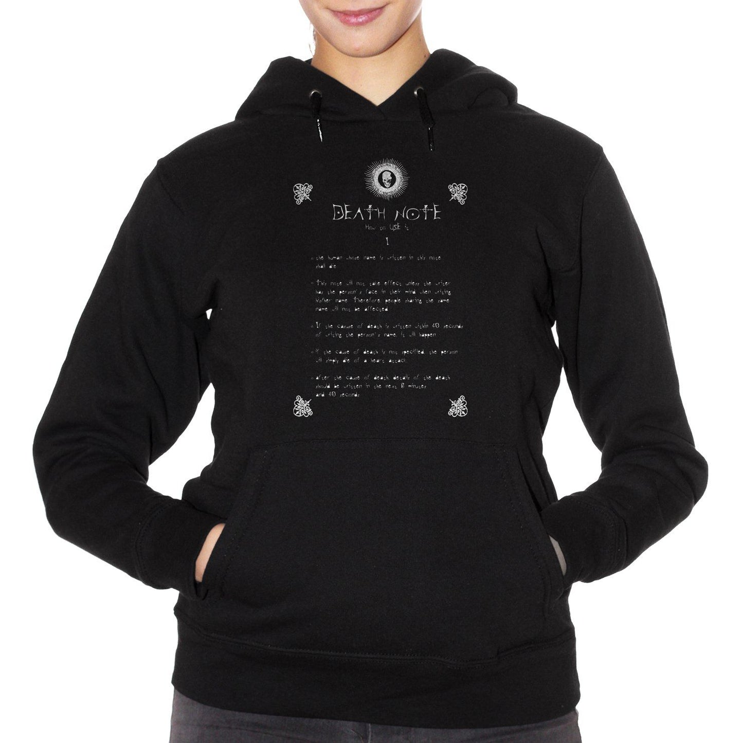 Black Felpa Death Note Rules - CARTOON Choose ur color CucShop
