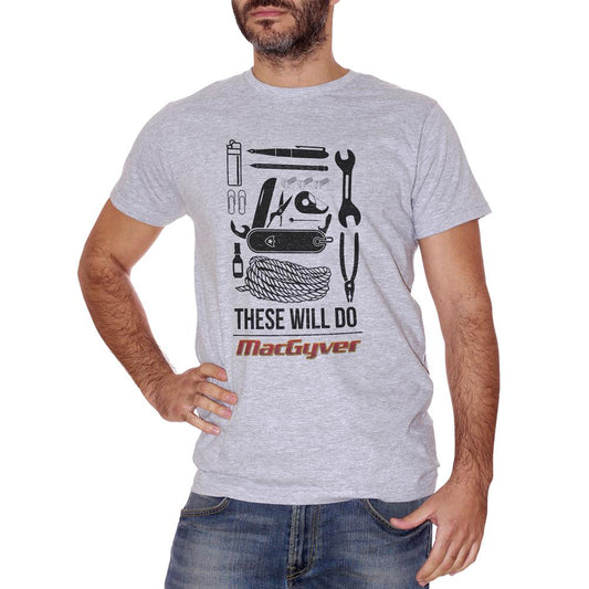 Gray T-Shirt Macgyver Attrezzi - FILM Choose ur color CucShop