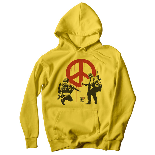 Felpa cappuccio  CUC Banksy Peace - Soldier Wall graffiti #chooseurcolor - CUC chooseurcolor