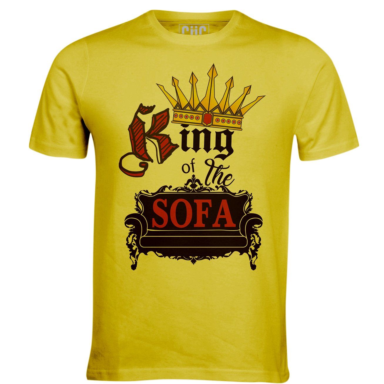 Goldenrod T-shirt King and Queen - Io resto a casa ma con stile - Choose ur Color CucShop