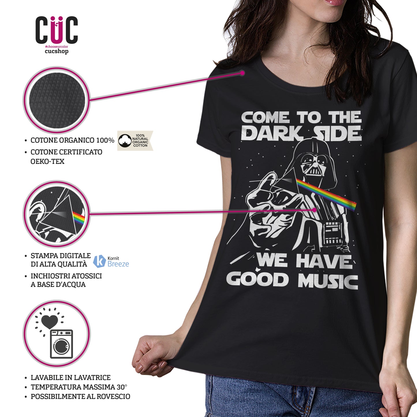 Snow T-Shirt Come to the Dark Side - Darth Vader - Film cult & Good Music - Chooseurcolor CucShop