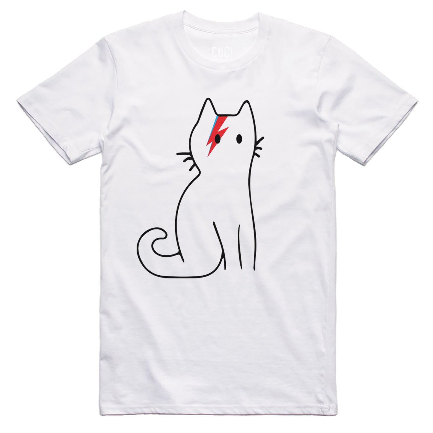 CUC T-Shirt Cat David - Ziggy Starcat - Gatto - Maglia divertente - Nera #chooseurcolor - CUC chooseurcolor