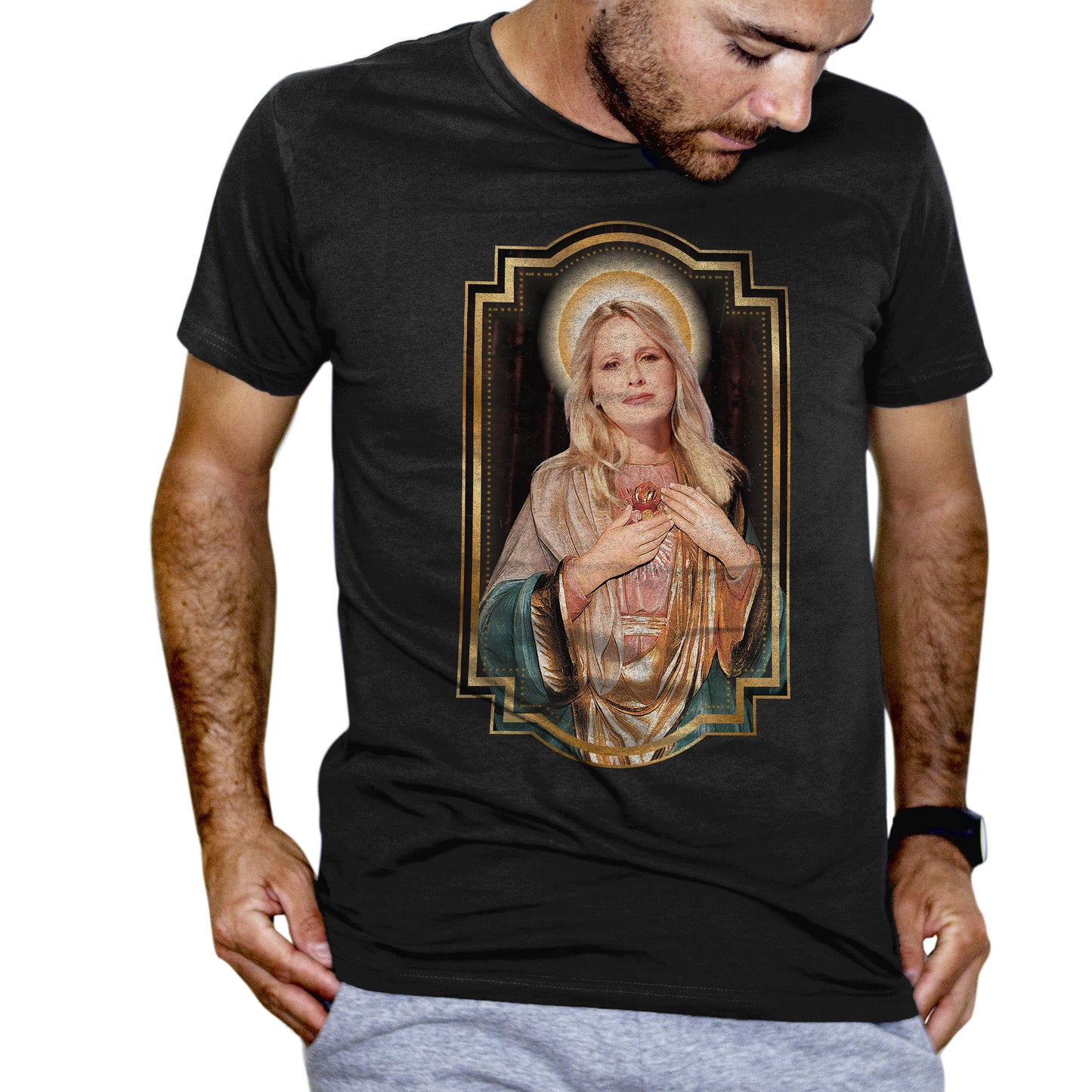 CUC T-Shirt Meme Santissima Federica Sciarelli - Nera #chooseurcolor - CUC chooseurcolor