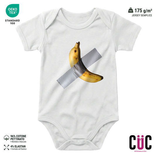 BODY BAMBINO BANANA ARTE CONTEMPORANEA Bianca M [IMGKEY:WHI:M:1]