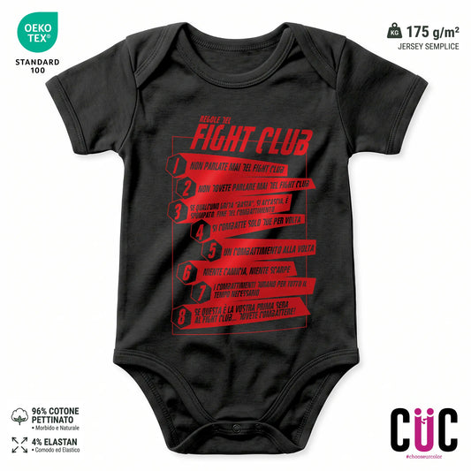 BODY BAMBINO CUC BODY BAMBINI REGOLE DEL FIGHT CLUB FILM CULT Nera M [IMGKEY:BLA:M:1]