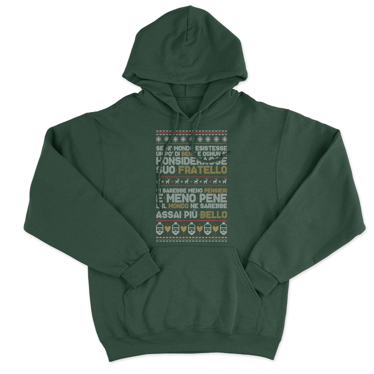 CUC FELPA CAPPUCCIO Poesia Natalizia - PERSONAGGI FAMOSI - Natale - Patchani -  #chooseurcolor