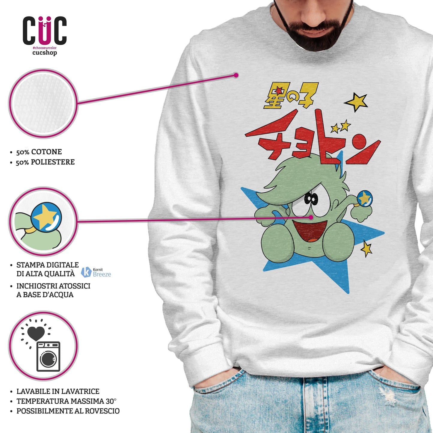 CUC GIROCOLLO CHOBIN il principe stellare -  Unisex - ANIME MANGA #chooseurcolor