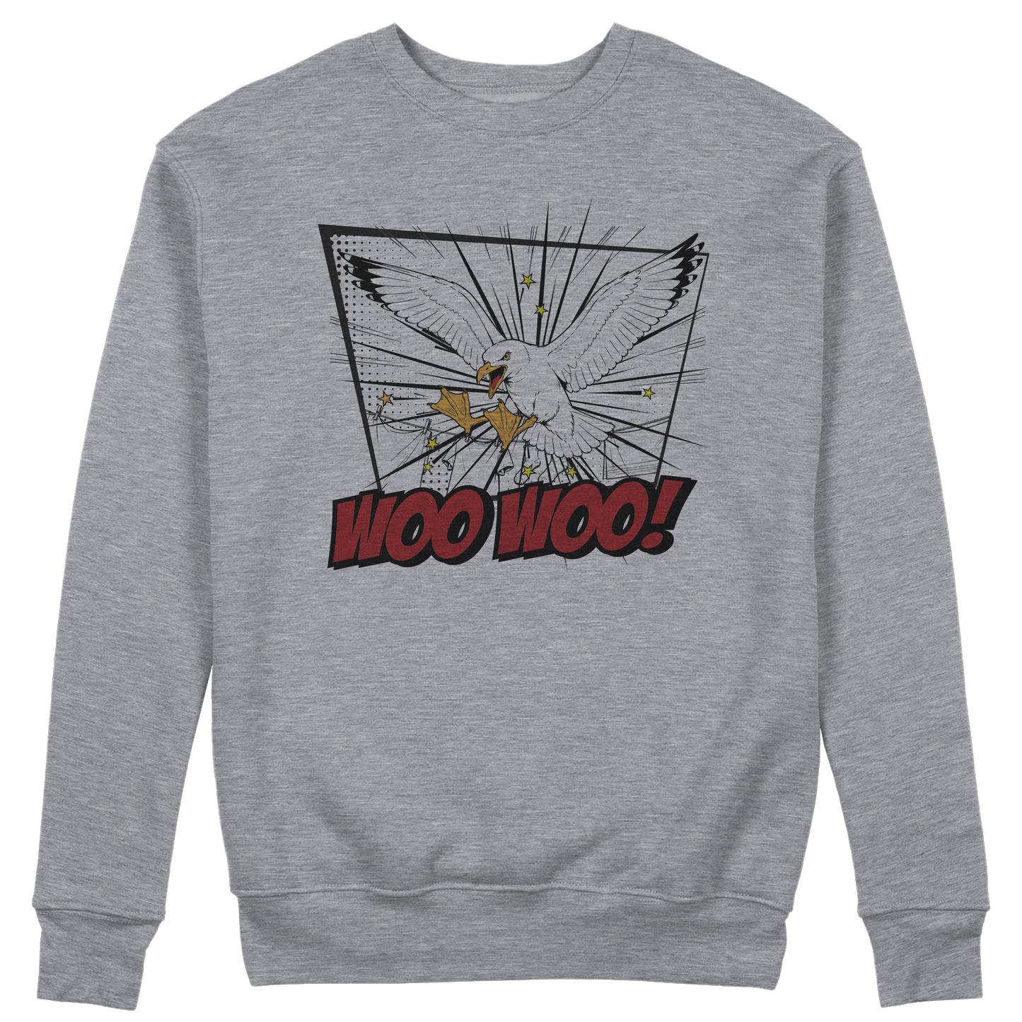 CUC GIROCOLLO CON LE ZAMPE DAVANTI -  Unisex - PERSONAGGI FAMOSI - IL BECCO WOO WOO - Divertente - Gabbiani -  #chooseurcolor