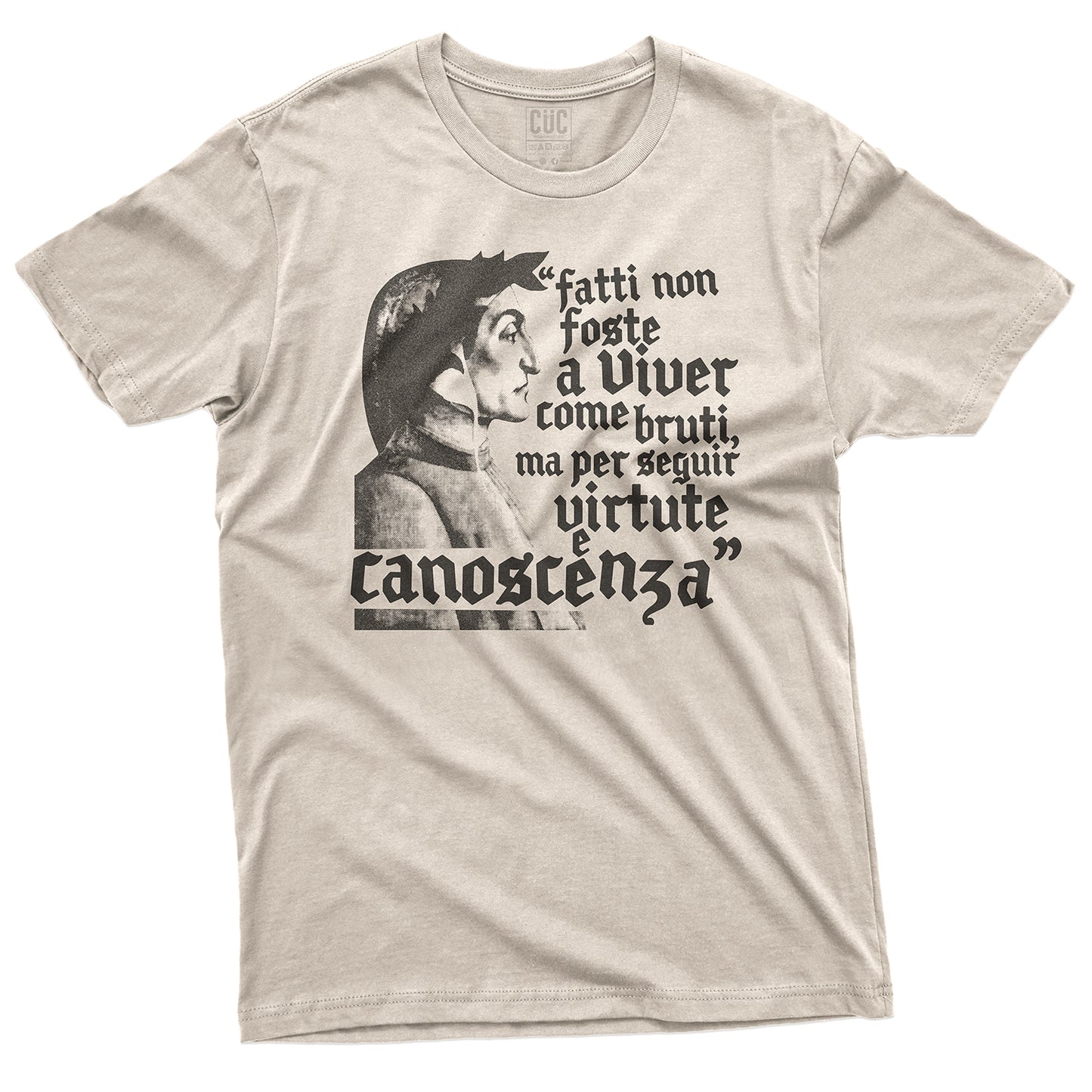 CUC T-Shirt VIRTUTE - Dante Alighieri - #chooseurcolor