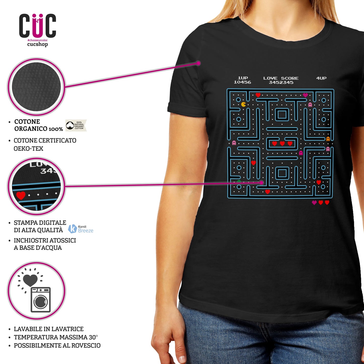 CUC T-SHIRT SAN VALENTINO LOVE MAZE - ARCADE #chooseurcolor