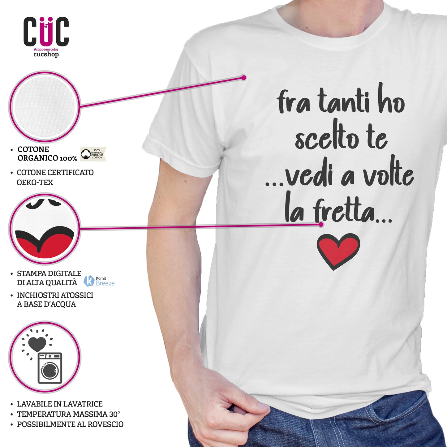 CUC T-SHIRT SAN VALENTINO FRA TANTI HO SCELTO TE - #chooseurcolor